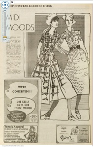 The Sportswear and Leisure Living: Midi Moods, report on midi-skirts, Feb 14, 1968. Women's Wear Daily.